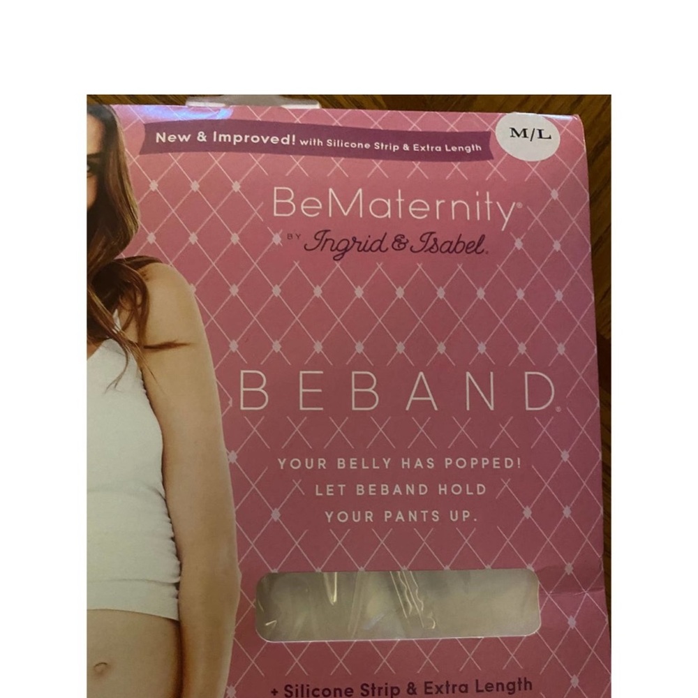 BeBand BeMaternity by Ingrid & Isabel True White Silicone Strip Extra Length M/L - Picture 4 of 5